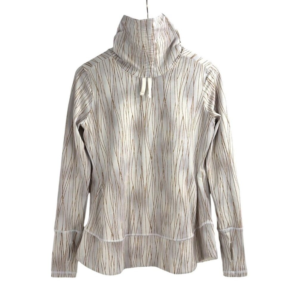 Calia by Carrie Underwood Warm Pullover Entwined Smooth Silver Sweatshirt Medium
